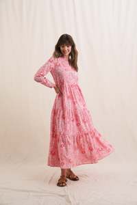 READ & BELL Natalie Maxi Dress - Rose Floral