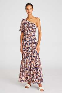 Dresses 1: AMUR Claudia One Shoulder Dress - Twilight Floral Sz4 NZ8