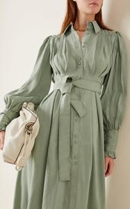 Dresses 1: AJE Idealist Shirt Dress - Green Sz4