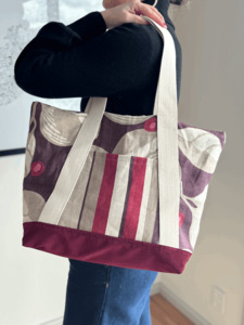 Products: B&B City Tote - See you at Burgundy - Burlap & Bright