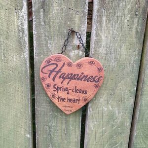 Wooden Heart Happiness - Burnt Offerings