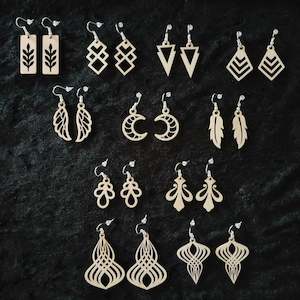 Accessories: Nightlife Wood Earrings