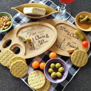 Wine Designs Oval Snack Trays (Set of 2)