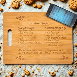 Kitchen And Dining: Engraved Recipe Cutting Board