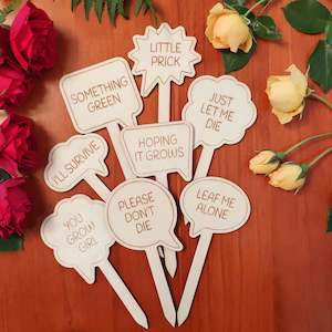 Funny Sayings Garden Markers (Set of 8)