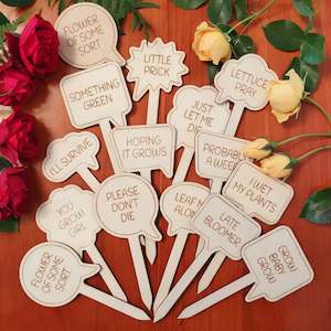 Funny Sayings Garden Markers (Set of 12)