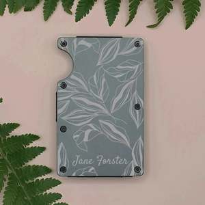 Accessories: Leaves Metal Wallet
