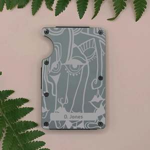 Abstract Face Metal Wallet