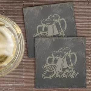 Beer Designs Slate Coasters (Set of 2)