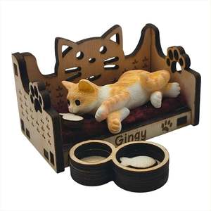 Cat and Bench Wooden Toy