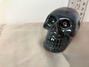 Blue Tigers Eye carved skill 285g 4cm tall - Opus Soul Community