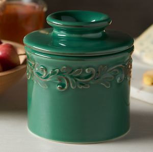 Antique Collection: Emerald Green Antique Butter Bell Crock