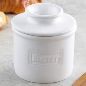 Cafe Matte Collection: Matte White Cafe Butter Bell Crock