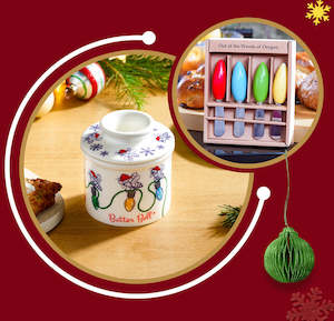 Sale: Gift Set: Christmas Honey Bee Butter Bell® Crock + Holiday Lights Spreader Set