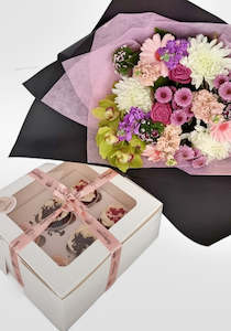 Cupcakes and Medium Bouquet