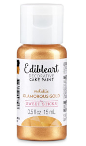 Sweet Sticks: Edible Metallic Paint Glamorous Gold 15ml