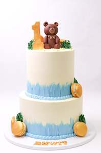 Two Tiered Cakes: Teddy Bear Cake - 2 Tier