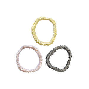 Scrunchies: Mia Silk Scrunchies - Ballerina (Pack of 3)