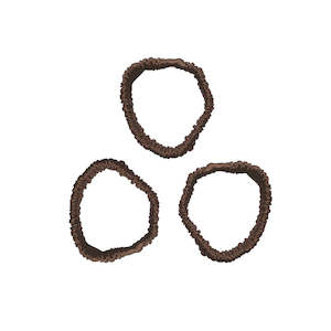 Scrunchies: Mia Silk Scrunchies - Cocoa (Pack of 3)