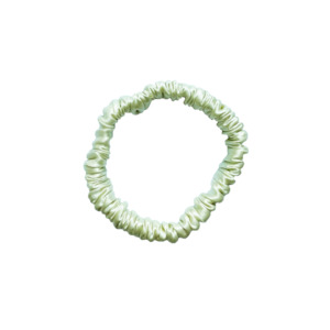 Mia Silk Scrunchie in Pistachio