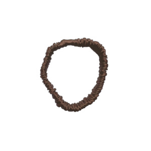 Mia Silk Scrunchie in Cocoa