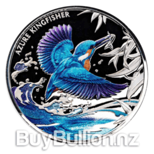 1 oz 99.99% Silver Niue Proof Azure Kingfisher Coin 2023 BuyBullion.nz