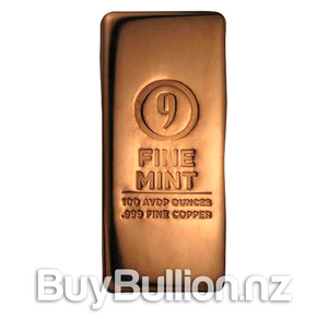 Products: 100 oz 99.9% Copper Bar BuyBullion.nz