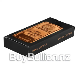 Products: 1000 gram 99.9% Copper Germania Bar BuyBullion.nz