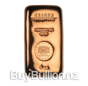 Products: 5 oz 99.99% Copper Bar BuyBullion.nz