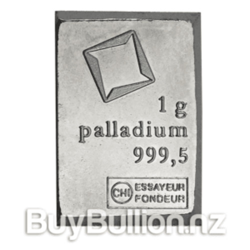 Products: 1 gram 99.95% Palladium Valcambi Suisse Bar BuyBullion.nz
