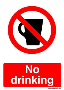Home / ACM signs / Prohibition signs / No drinking prohibition sign