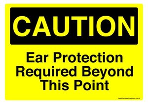 Home / ACM signs / Caution signs / Ear protection required beyond this poi&hellip;