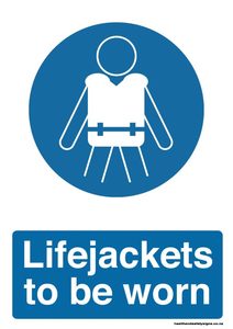 Home / ACM signs / Mandatory signs / Lifejackets to be worn mandatory sign