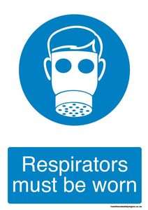 Home / ACM signs / PPE gear signs / Respirators must be worn