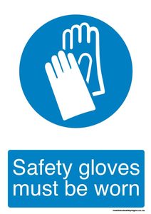 Home / ACM signs / PPE gear signs / Safety gloves must be worn