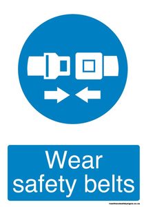 Home / ACM signs / PPE gear signs / Wear safety belts