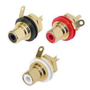 Rca Phono Connectors: Panel Mount RCA Phono Sockets