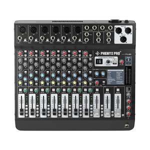 Phenyx Pro: 8 Channel Audio Mixer with Bluetooth USB | Phenyx Pro PTL-800