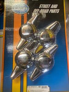 Mag Wheels: Chrome 2-Spoke Knock-off Wheel Caps