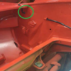 Carmann Ghia: Bonnet drain tube, pair - Ghia 1960 to 1974