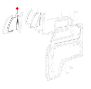 Type 2 Bay: Window seal, fixed door vent, left/right - Bay Kombi 1967 to 1979