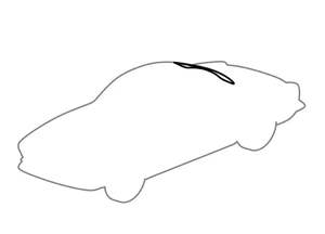 Carmann Ghia: Window seal rear, Cal look - Ghia 1955 to 1974