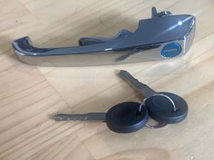 Cab door handles with keys, left&right, Kombi 1969-79