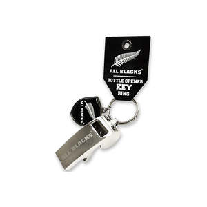 All Blacks: Whistle Bottle Opener Keyring