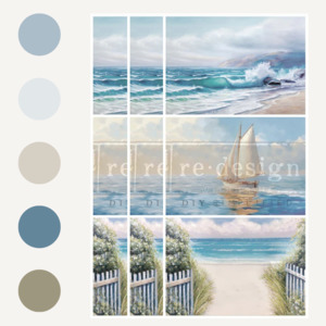 Redesign With Prima Decoupage Papers: DECOUPAGE TISSUE PAPER - SEASCAPE MELODY