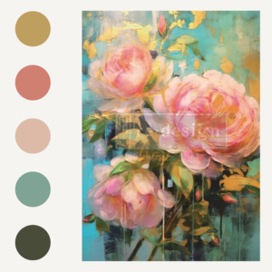 Redesign With Prima Decoupage Papers: DECOUPAGE FIBER PAPER - BOLD BLOOMS