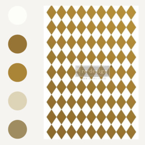 Redesign By Prima: DECOR TRANSFER® - GOLD HARLEQUIN