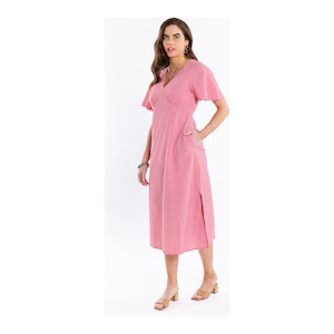 clothing: Applause dress blush gingham