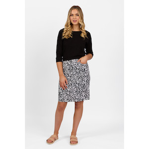 Skirts: Printed lightweight skirt Accent