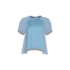 Sweatshirts And Tee Shirts: Mixed Media tee Blue (Last one size 10)